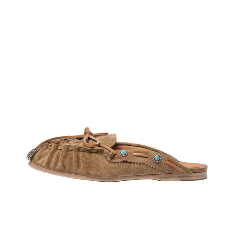 SARTORE Quiet Wrap-toe Slippers Women's Brown-0