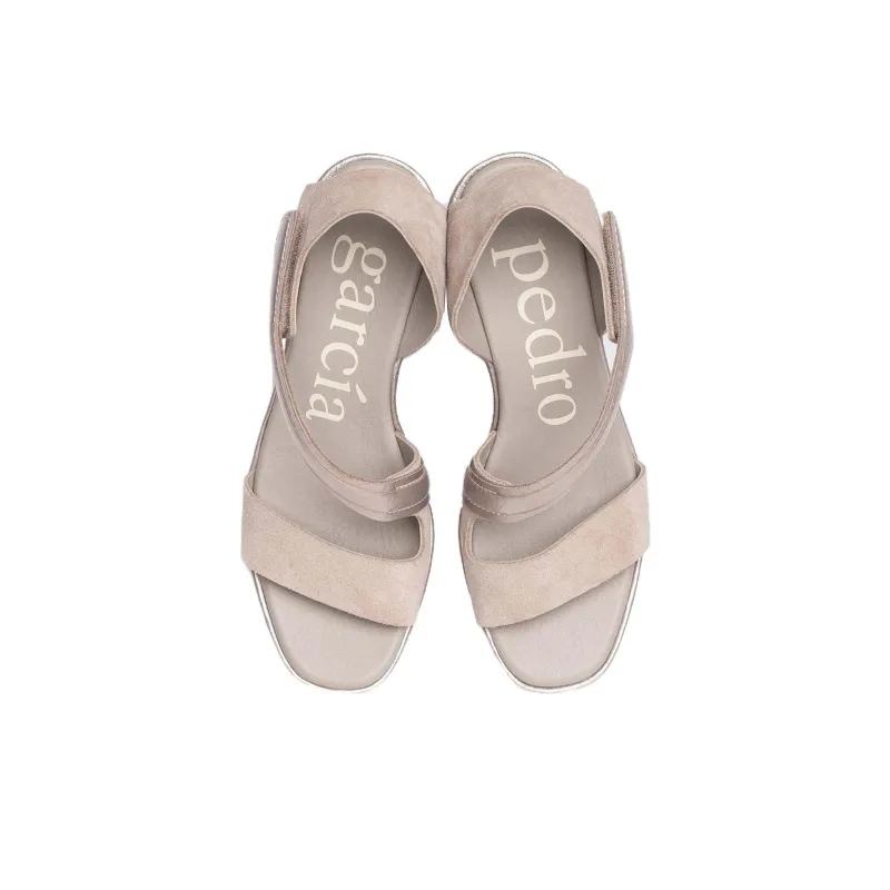 Pedro García Fineta Strap Sandals 6cm Women's Beige-3