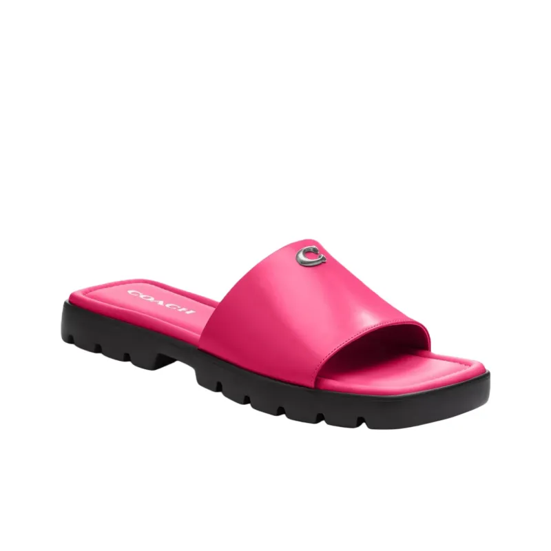 COACH Slide Slippers Women's Rose Red-2