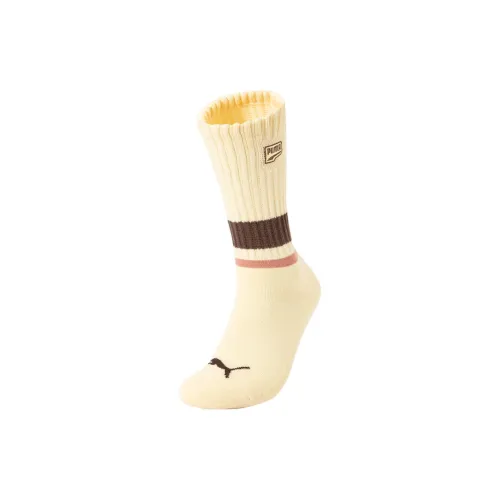PUMA Mid Calf Socks Unisex 1 Pack Beige