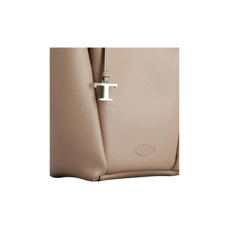 TOD'S Logo Debossed Shoulder Bag-3