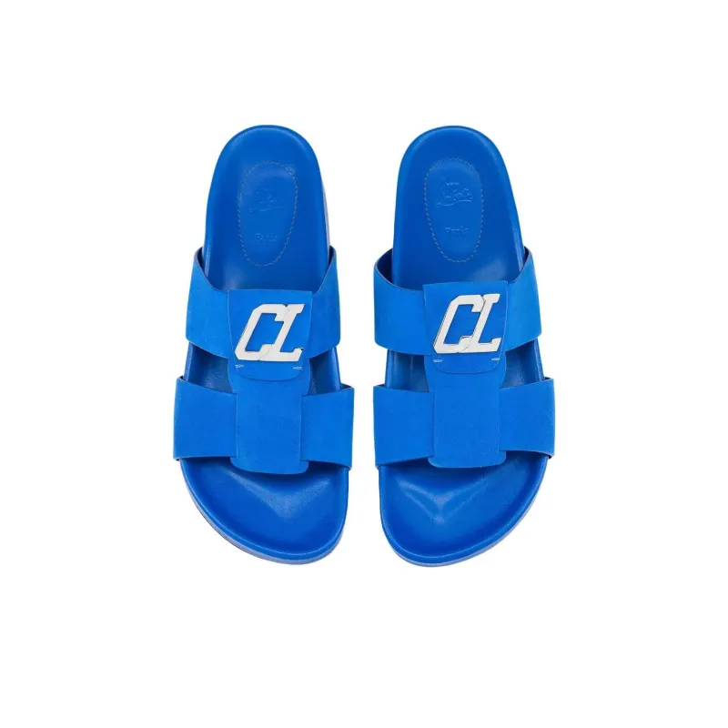 CL LUBOTING Slide Slippers Women's Blue-4