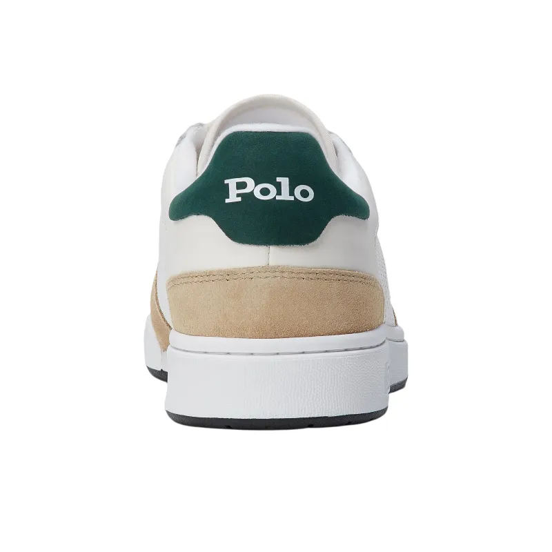 Polo Ralph Lauren Court Low-Top Skateboard Shoes Men's White-3