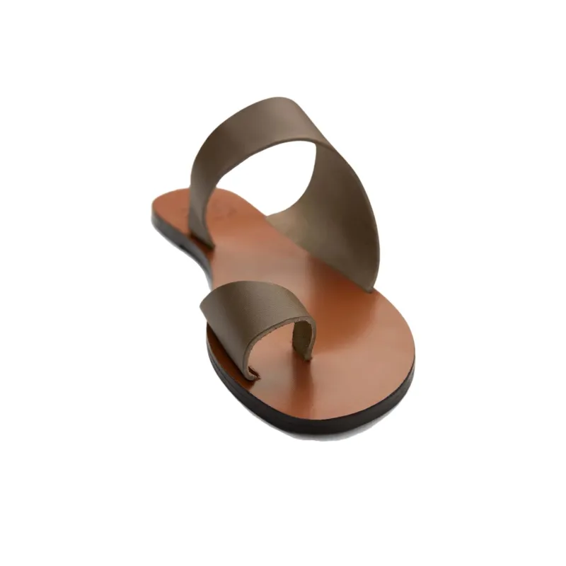 ATP Atelier Slip-Resistant Flip Flops Women's Khaki Brown-3