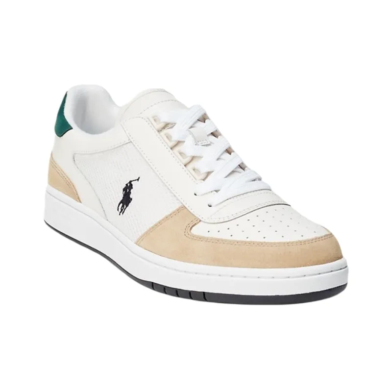 Polo Ralph Lauren Court Low-Top Skateboard Shoes Men's White-2