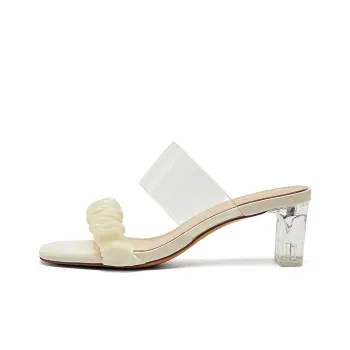 SANTA BARBARA POLO & RACQUET CLUB Slip-Resistant Slide Slippers Women's Ecru