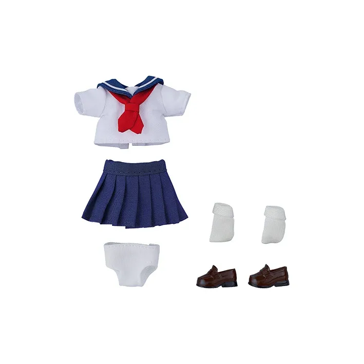 GSC Nendoroid Doll Sailor Suit Half Sleeves Western Clothing Set Marine Blue & Gray Model Accessories-0
