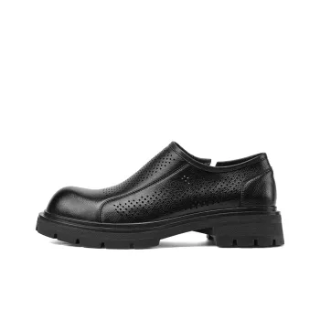 G.N.SHIJIA Dress Shoes Men Low Top Black/Brown