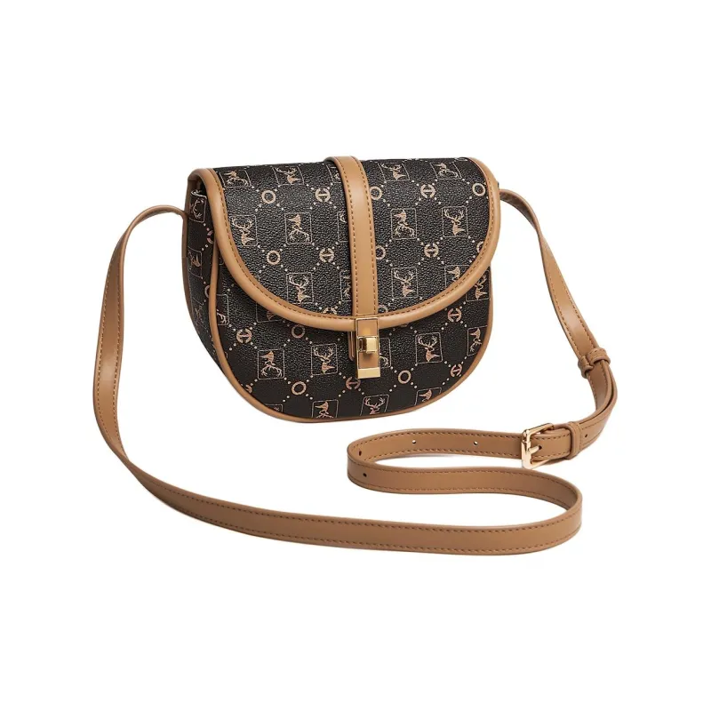 Marino Orlandi Synthetic Leather Shoulder Bag Crossbody Bag Women's Coffee/Apricot-8