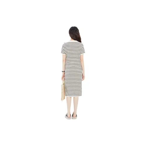 Fragment Short-Sleeved Dresses Women's Black White