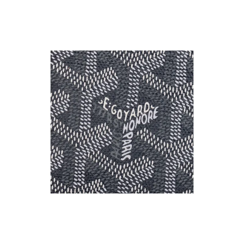 GOYARD Grenelle Canvas With Calfskin Card Holder Passport Holder Unisex Gray-6