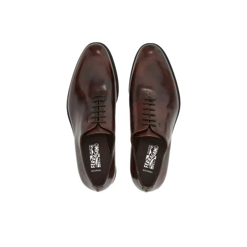 FERRAGAMO Francesina Dress Shoes Men's Coffee Brown-4