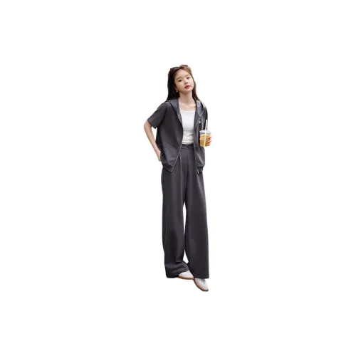 Mo Han Yi Mei Casual Suits Women's Dark Gray