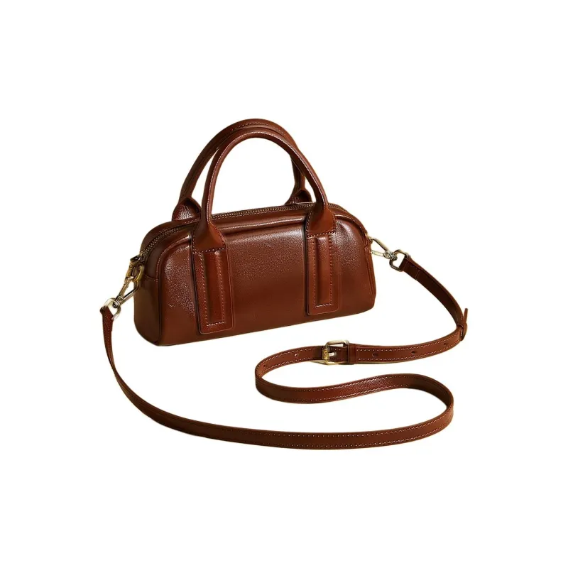 Marino Orlandi Cow Leather With Synthetic Leather Boston Bag, One Shoulder Handbag Small Size Women's Multicolor-13