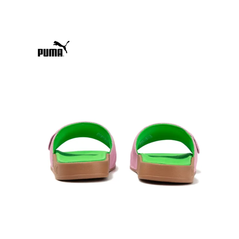 PUMA Leadcat 2.0 Abrasion Resistant Slide Slippers Unisex Pink Gold Green-2