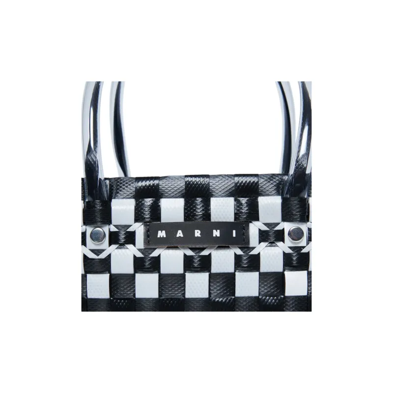 MARNI Woven Designed Top Handle Bag-3