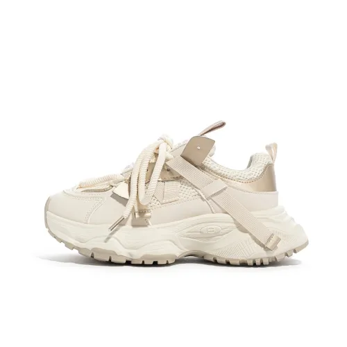 MIIRACER Chunky Sneakers Women's Beige