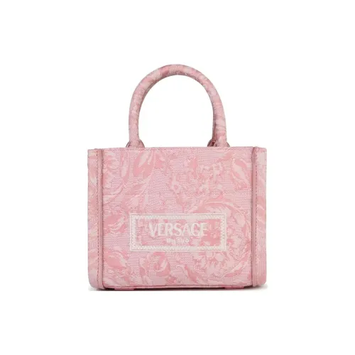 VERSACE Nylon With Cotton Polyester Spandex And Calfskin Crossbody One Shoulder Handbags Women's Pink