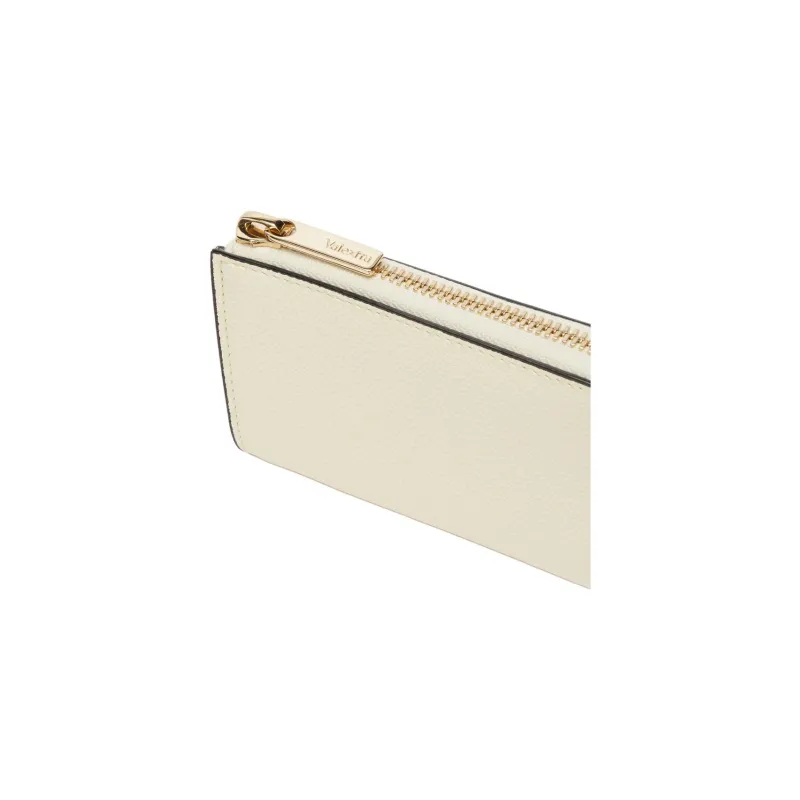 Valextra Calfskin Wallet Key Pouch Women's White-2