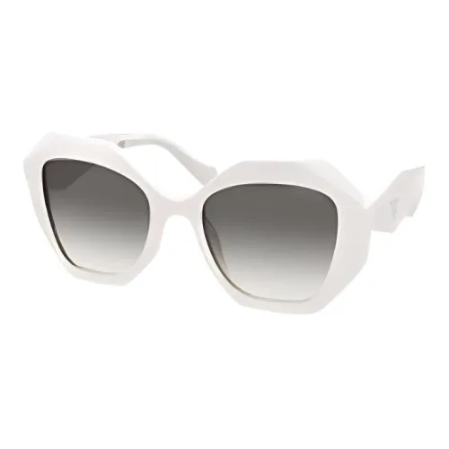 PRADA Irregular Shape Sunglasses Women's White
