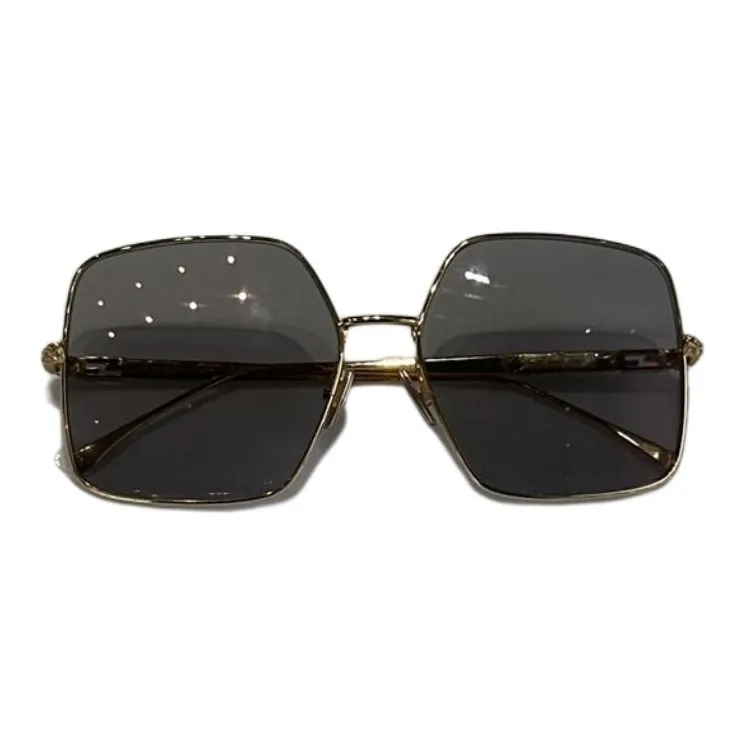 FENDI Square Sunglasses Women's Gold-3