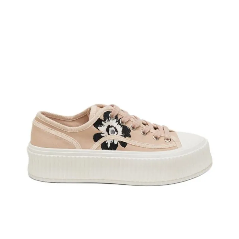 DOROTHEE SCHUMACHER Floral Sportiness Low-Top Canvas Shoes Women's Beige-1