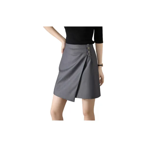 Mo Han Yi Mei Casual Short Skirts Women's Premium Gray