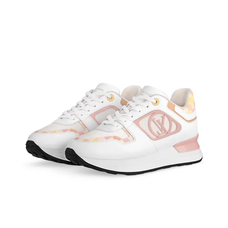 LOUIS VUITTON Run Away Low Top Casual Shoes Women's White Pink-2
