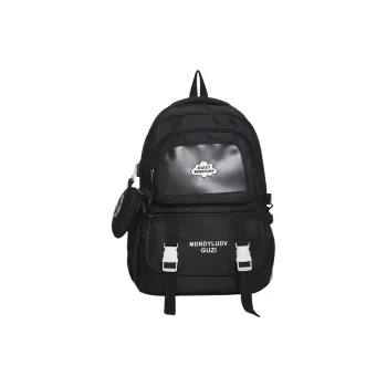 Rainbow Girl Nylon Backpack Regular Women's Black/Yellow/Khaki/Pink/Red
