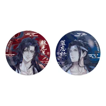GUANGBO X The Founder Of Diabolism Tinplate Badge Lan Wangji Lan Zhan Wei Ying Badge Clear Dream Galaxy Anime Merch