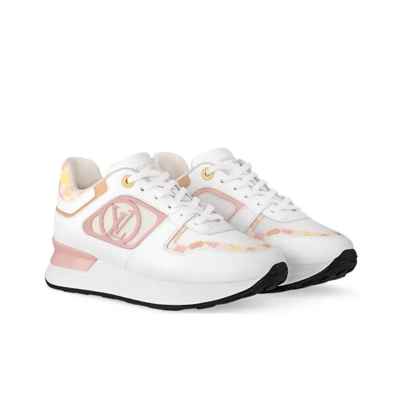 LOUIS VUITTON Run Away Low Top Casual Shoes Women's White Pink-3