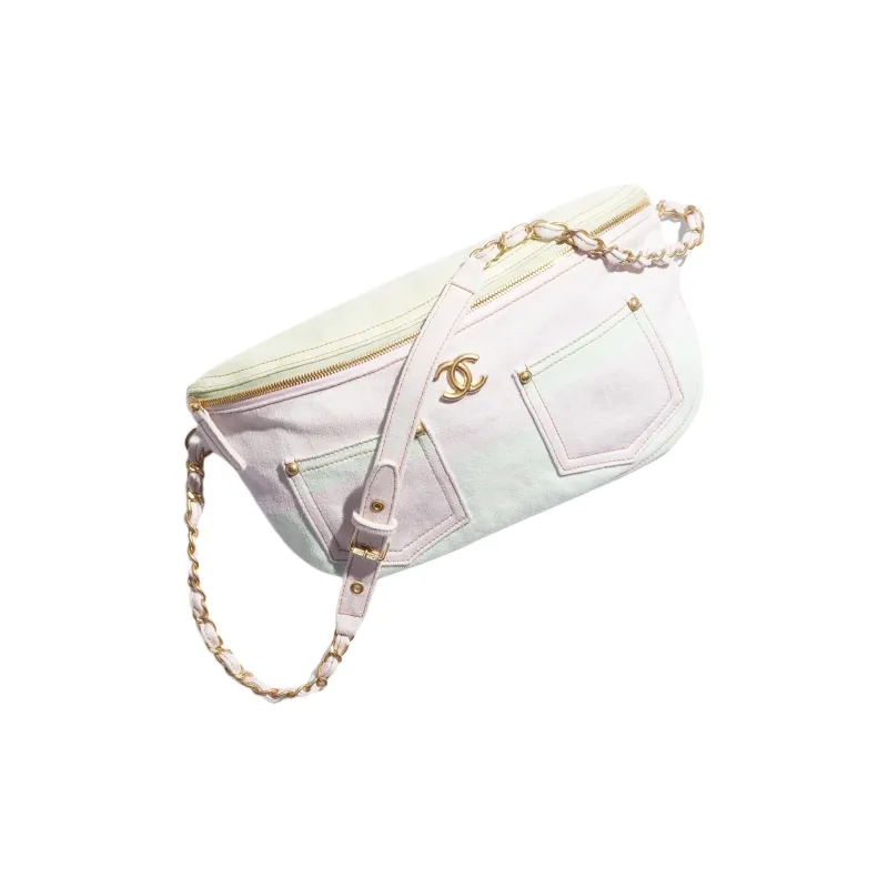 CHANEL Denim Fanny Pack Tubas Women's Multicolor-1