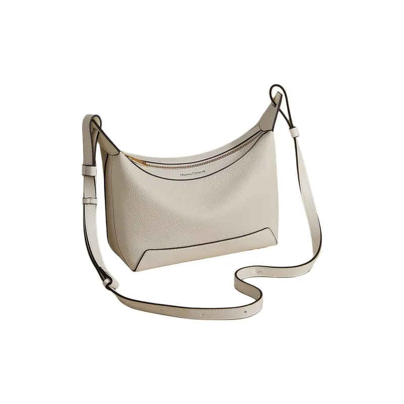 Marino Orlandi Genuine Leather, Top Grain Cow Leather Versatile Casual Crossbody Bag, Shoulder Bag Women's Khaki/White-5