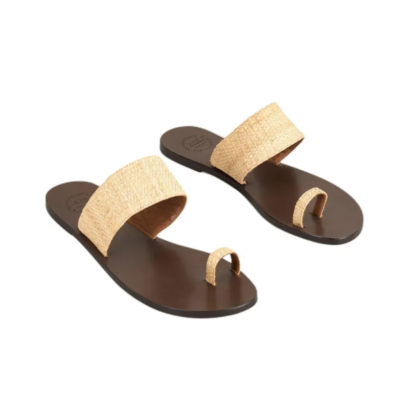ATP Atelier Slip-Resistant Flip Flops Women's Light Yellow-2