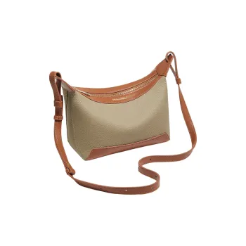 Marino Orlandi Genuine Leather, Top Grain Cow Leather Versatile Casual Crossbody Bag, Shoulder Bag Women's Khaki/White