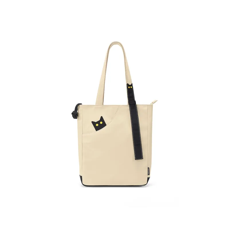NOXXON Nylon Fabric Shoulder Bag Tote Women's Khaki/Obsidian Black-1