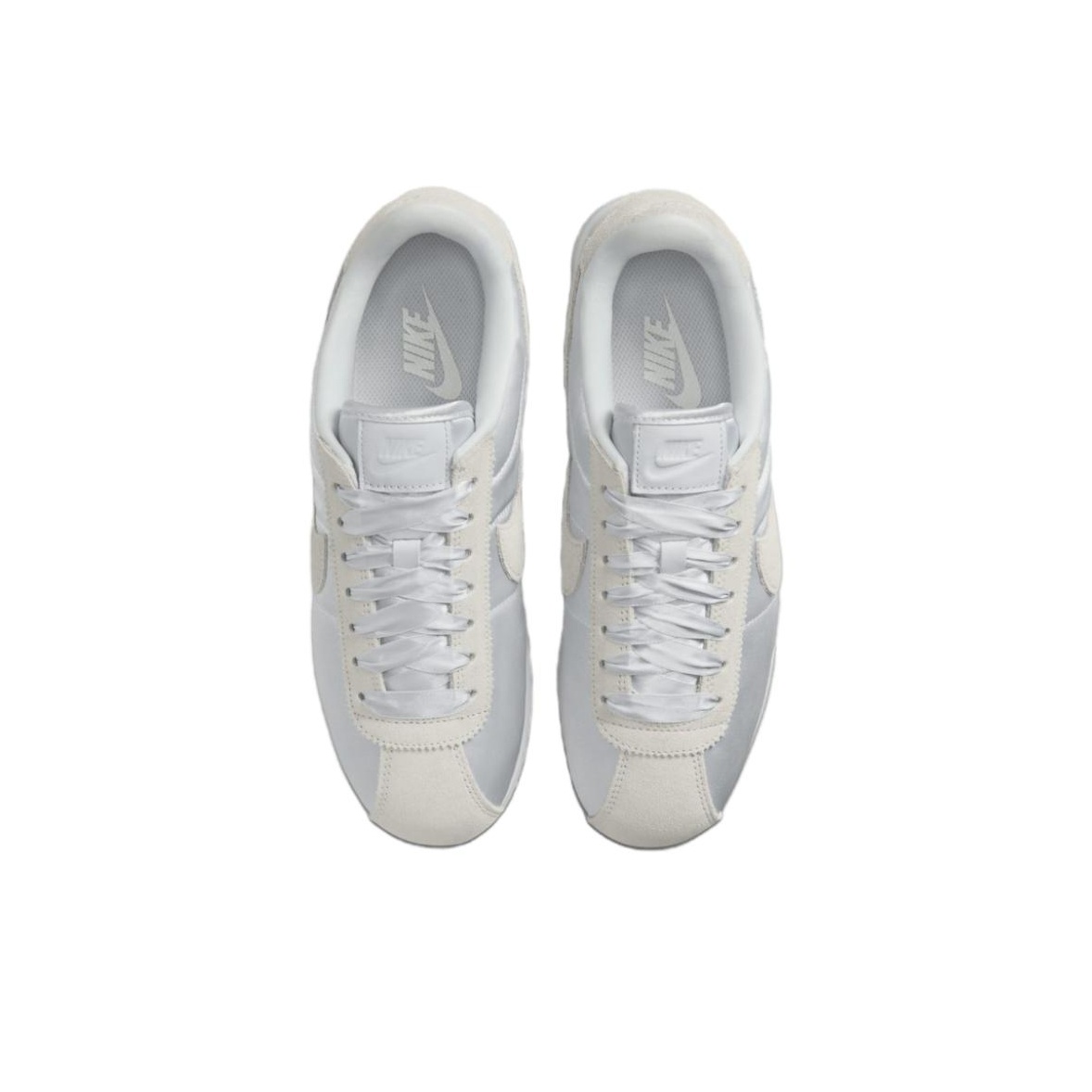 nike cortez platinum white