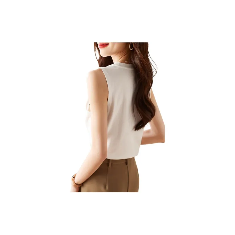 Mo Han Yi Mei Tank Tops Women's White-1