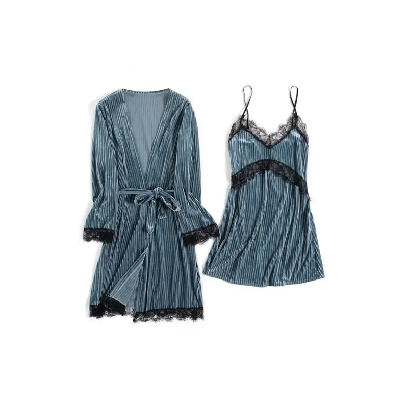 Flowers In Water Pajama Set Women's-0
