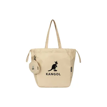 KANGOL Fabric Large Capacity Tote Bag Gym Bag Shoulder Bag Large Size Unisex Black
