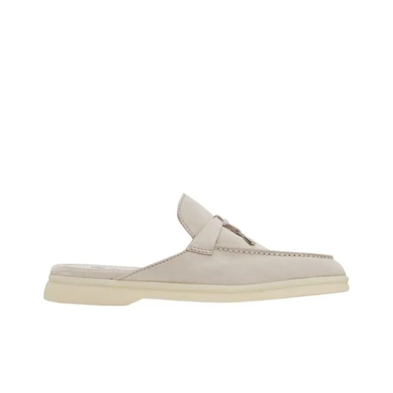 Loro Piana Closed Toe Slippers Women's Beige-1