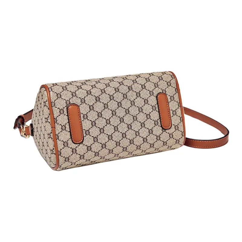 Marino Orlandi Synthetic Leather Handbag, Shoulder Bag Regular Women's Khaki-4