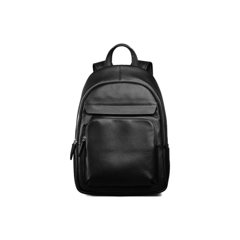 DOSRFINI Cow Leather Fashion Casual Trendy Korean Style Backpack Regular Men's-0