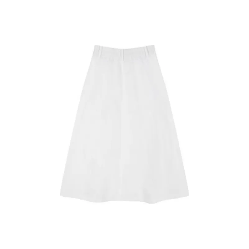 Mo Han Yi Mei Casual Long Skirt Women's White-1