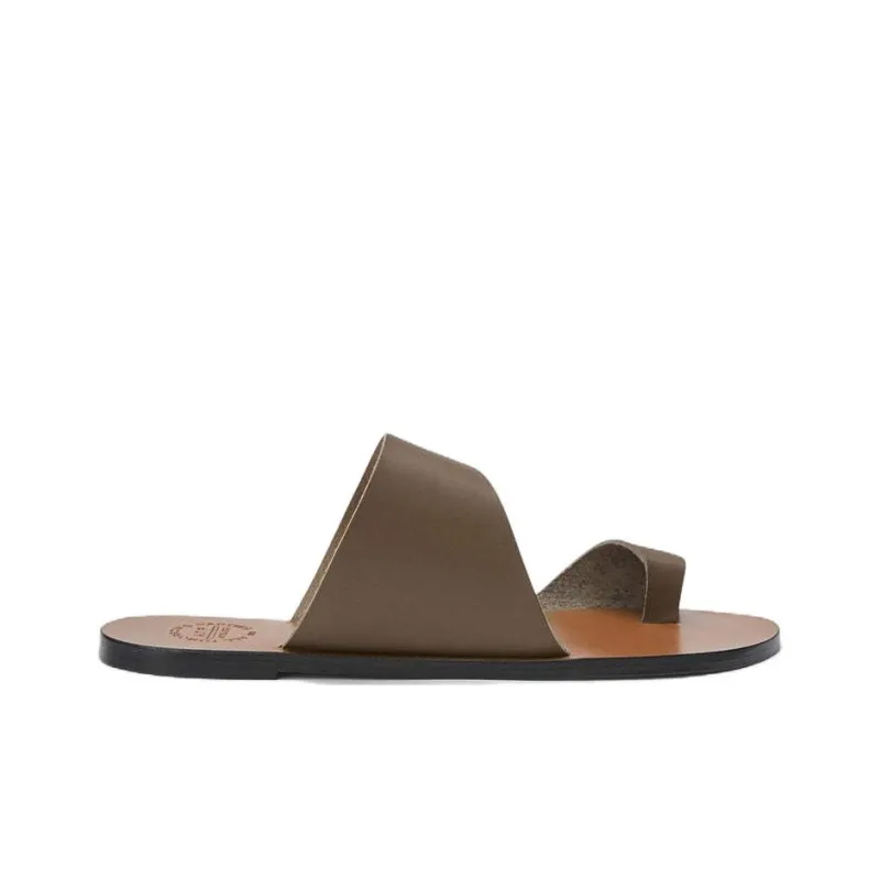 ATP Atelier Slip-Resistant Flip Flops Women's Khaki Brown-1