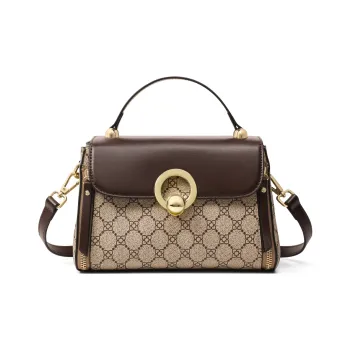 Kevin Cohen PVC Mom Bag, Handbag, Shoulder Bag, Crossbody Bag Women's Coffee