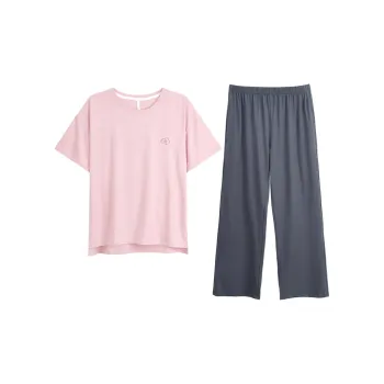 XIN1BU Pajama Set Women's Beige Mini Pink