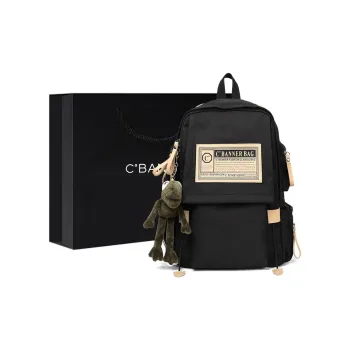 C°BANNER Fabric Backpack Large Size Unisex Red/Black