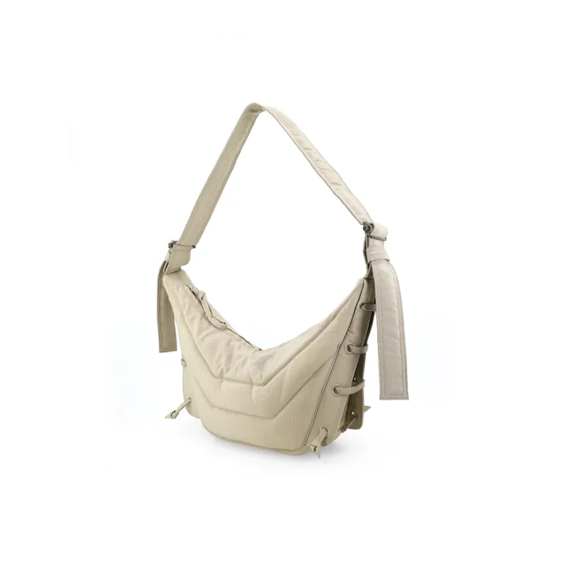 Lemaire Nylon Canvas Portable Crossbody Bag, Shoulder Bag Trumpets Unisex Clay-2