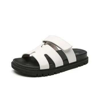 DUSTO Slide Slippers Women's Beige Black/Teal/Pink